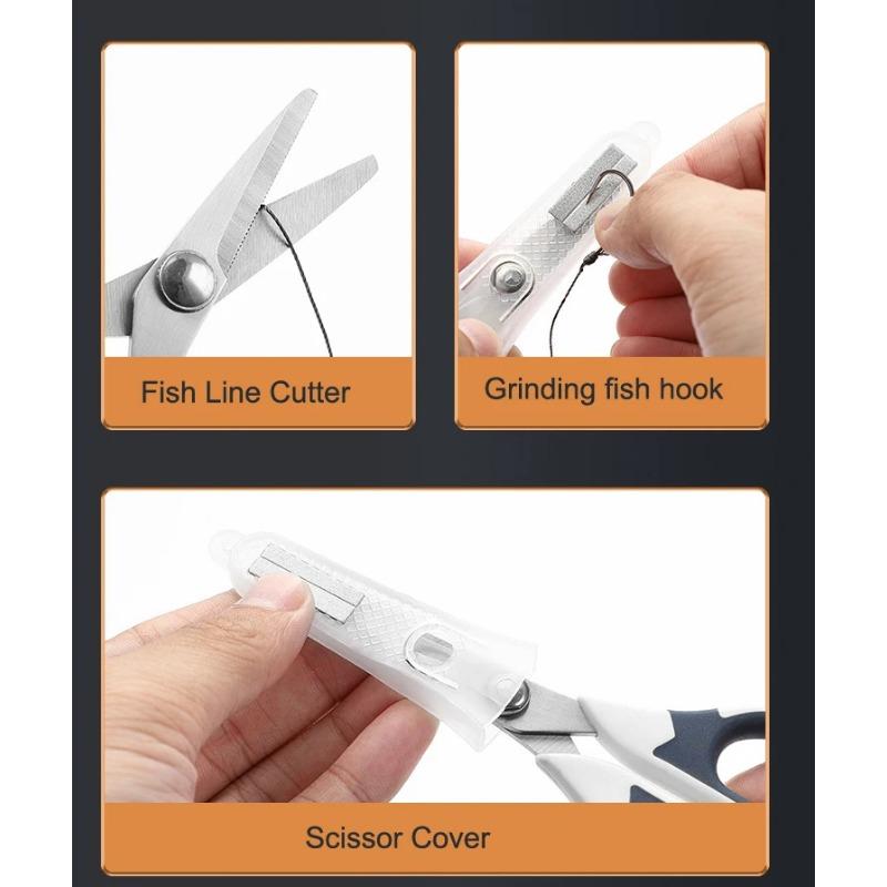 Multifunctional Stainless Steel Fishing Scissor Fish Line Cutting Tools Fishing Tackle Pesca Accessories for Fisherman With Case