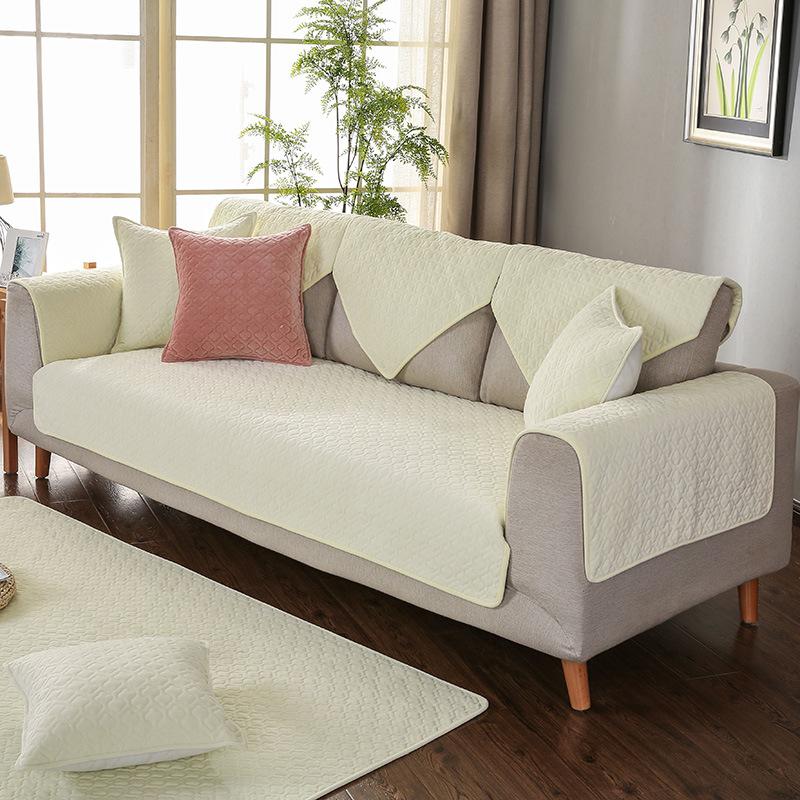

European Fleece Sofa Cushion Winter Thickened Non-Slip Seat Cover Soft Warm Comfortable Home Decor 70*70