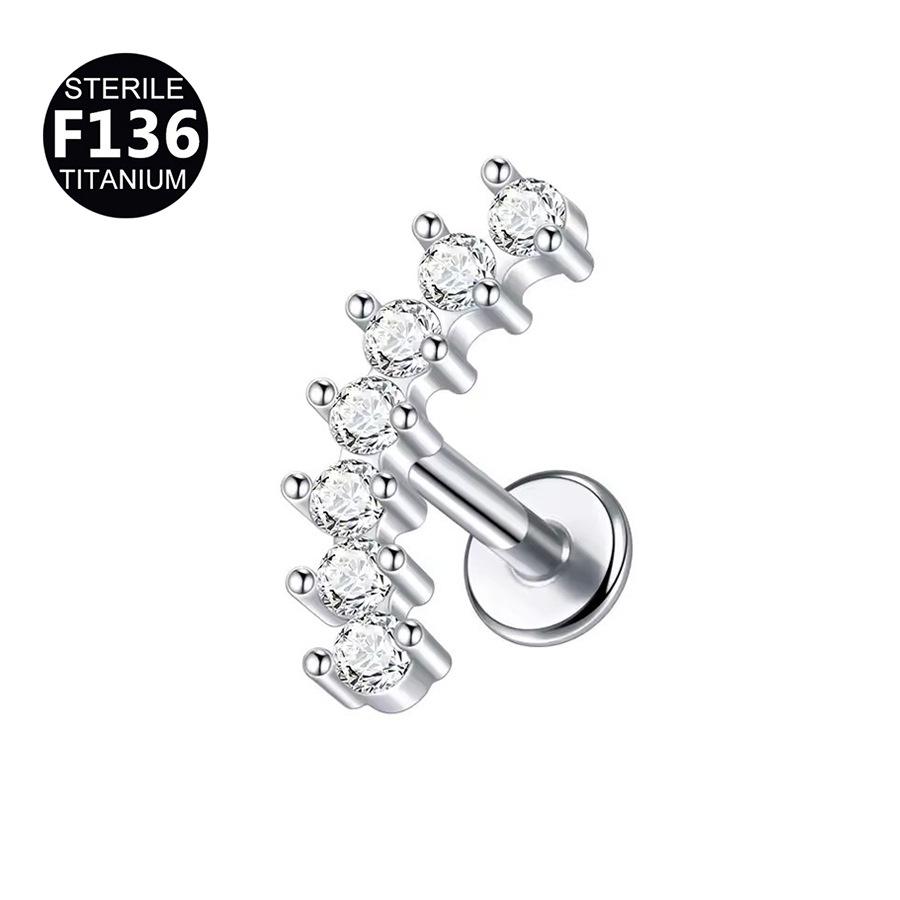 1 Adet Çiçek Tragus Piercing Küpe Ucu İçten Dişli 316L Cerrahi Çelik Takı