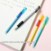 Simple Colored Gel Pen Correct Holding Pen Posture Blue/Black Ink Erasable Pen Smooth Writing Needle Pen Students