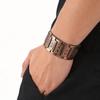 Cross Explosion: Ancient Red Copper Shield Magnet Bracelet with Wide Watch Strap Buckle for Men.