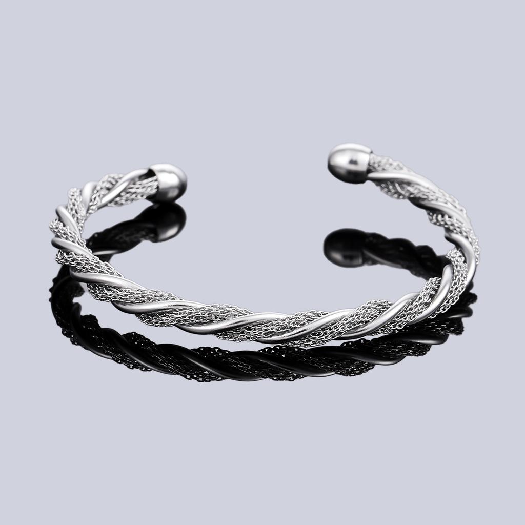 Twisted Non Fading Titanium Steel Simple Fashion Bracelet Bangle Unisex Jewelry