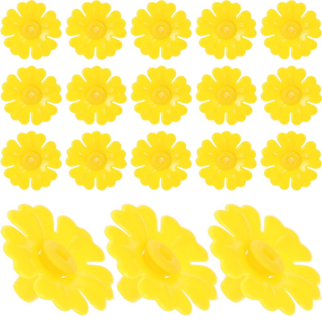 20Pcs Bird Feeder Flowers Plastic Replacement Flower Shape Hummingbird Feeder Parts Outdoor Garden Decoration Feeding Port