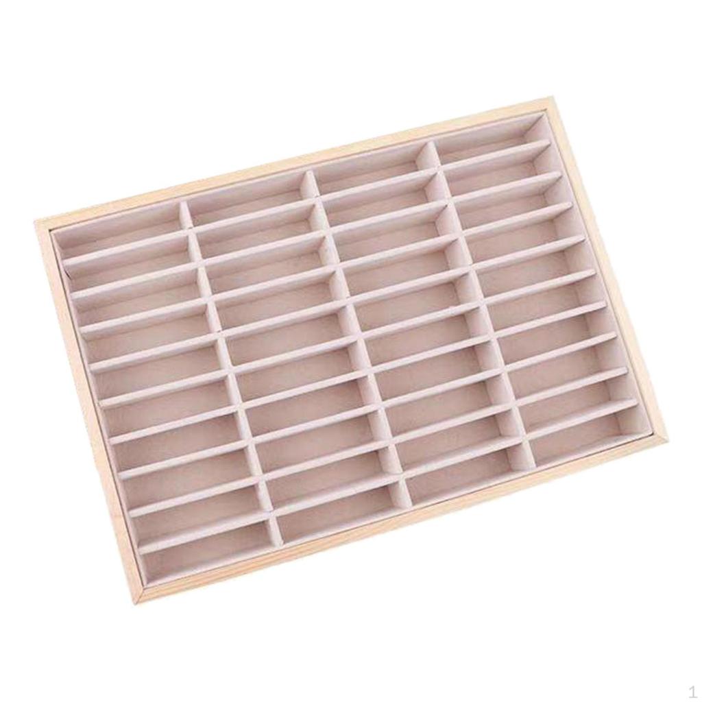35x24x3 Display Storage Box Velvet Ring Holder Accessories Earring Tray Organiser Case for Dresser