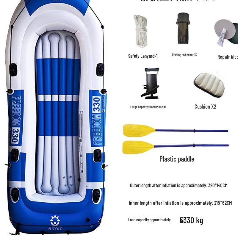 WEZHO 4-Person Inflatable Rescue Kayak