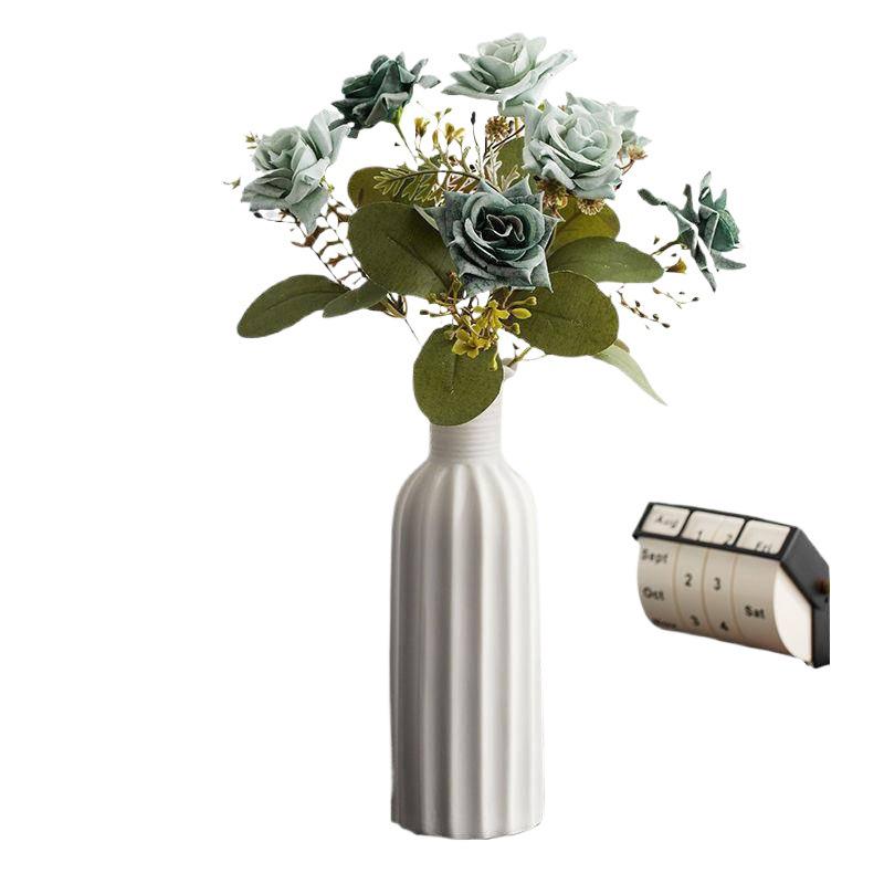 Modern Nordic White Ceramic Vase - Light Luxury Ins Style for Home Decoration and Flower Arrangement