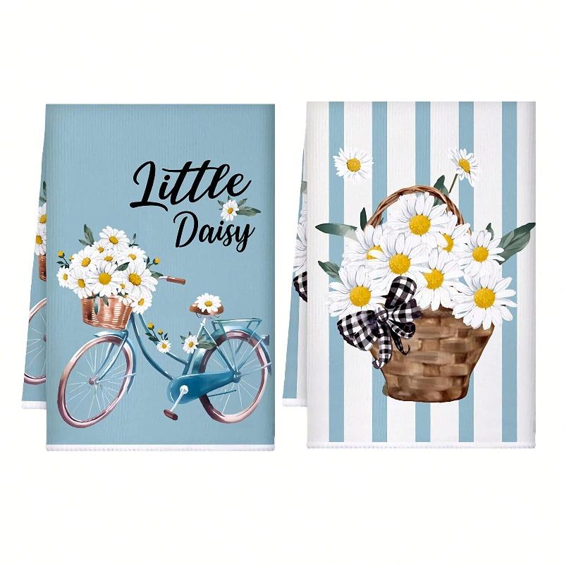 2PCS Kitchen Towels, Towel Sets, Super Absorbent Soft Cleaning Cloths, Kitchen Decoration,kitchen Essentials, Household Essentials, Cleaning Cloths