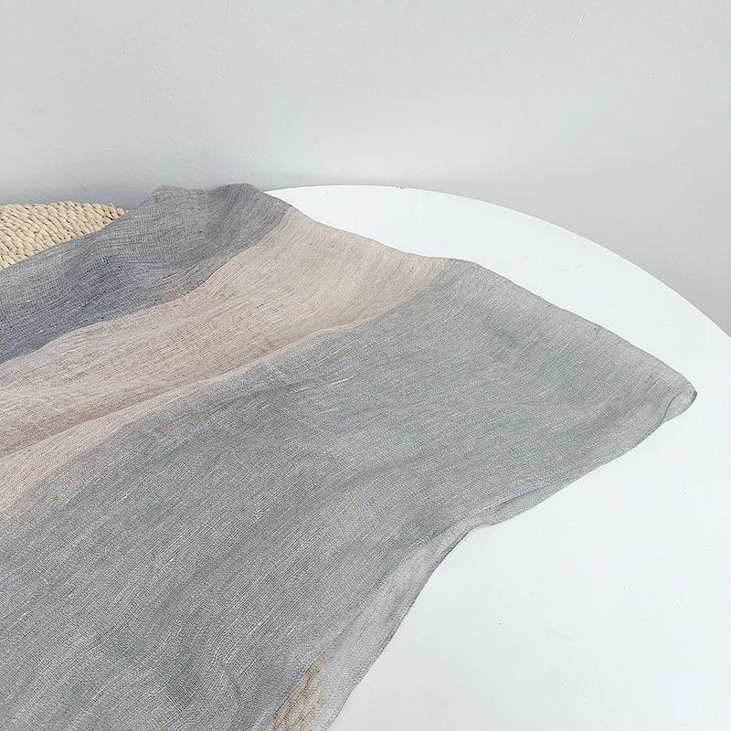 Japanese Rain Dew Linen Primary Color Scarf, Light Women'S Sunscreen Scarf