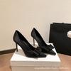 [Spot] D high heels high-end women's 2025 new French design niche pointed stilettos