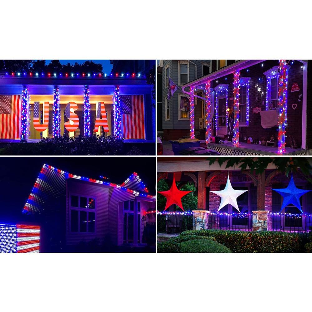 Outdoor solar light string, Christmas Day garden decoration, Gypsy Independence Day, Halloween lights, 8 lighting modes