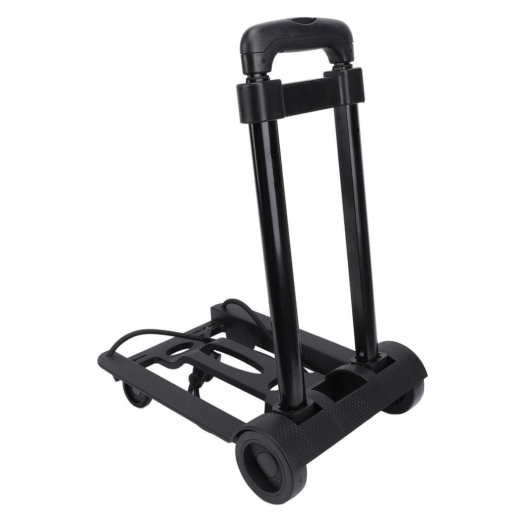 Folding Hand Truck with Elastic Rope Rolling Platform Luggage Cart for Travel Transport Moving