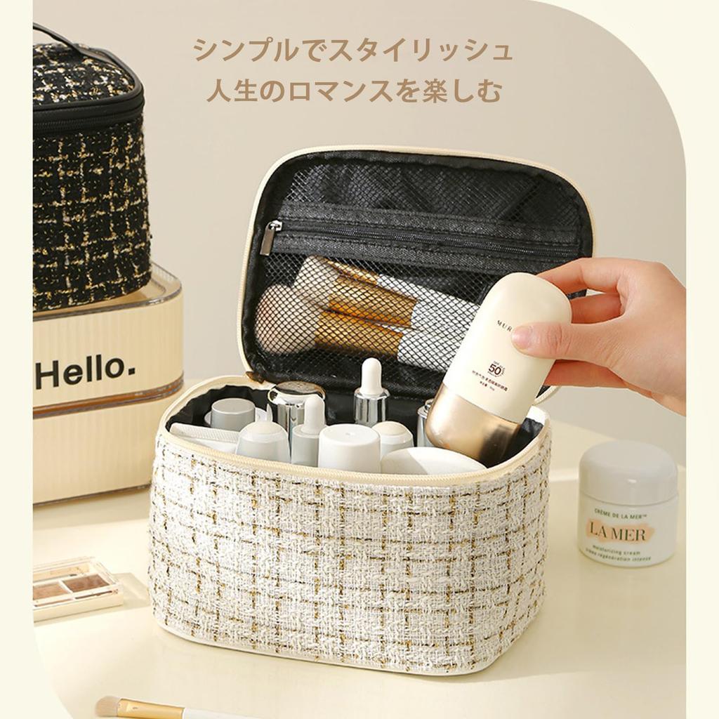 Gevlonecirly Large Capacity Makeup Pouch with Wide Popular Multifunctional Makeup Stylish Travel Makeup Pouch for Portable and Easy To Carry Mouth,