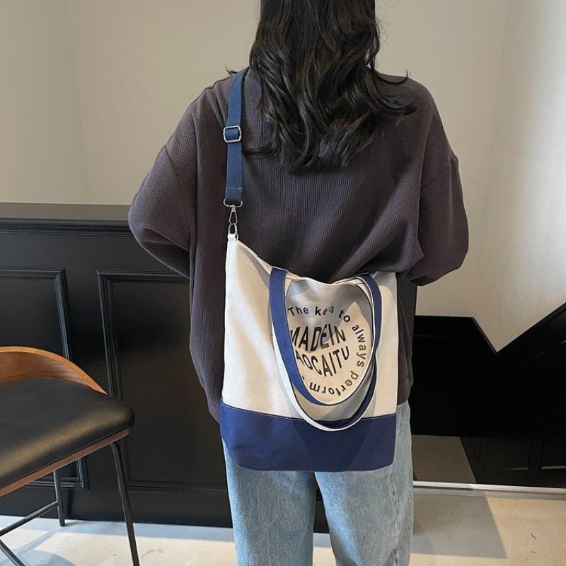 New canvas women's bag large capacity women's shoulder oblique span bag handbag fashionable versatile casual tote bag