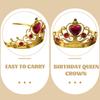 4 Pcs Children's Birthday Crown Party Queen Crowns Prom Tiaras Headdresses Headgear Headwears Plastic Headbands The
