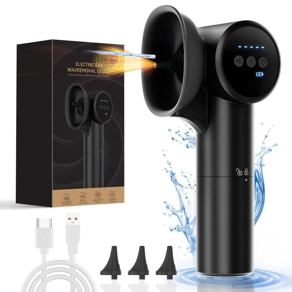Dual-Compartment Design Ear Wax Removal 5 Pressure Settings Safe Ear Cleaner  Earwax Cleaning
