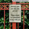 2D Flat Americana Aluminium Wall Hanging Sign - "Nobody Gets Me Like You" Quote Plaque, Pre-Drilled, with No Electricity Needed, for Home, Garden