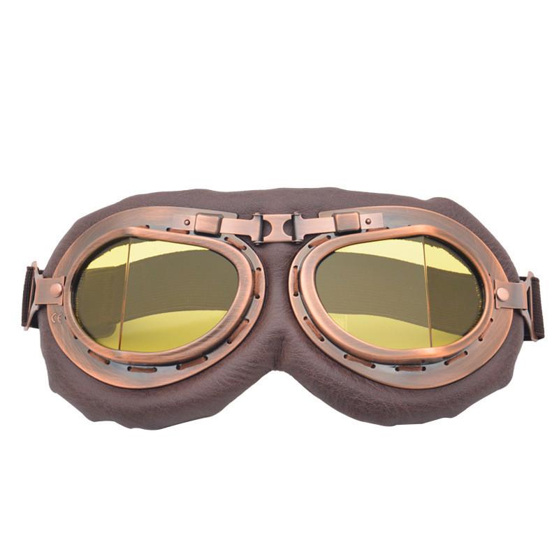 Harley Retro Copper Style Motorcycle Goggles With Adjustable Nose Pads For Outdoor Riding Enthusiasts