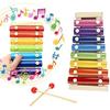Tvoip Wooden Xylophone Toys Musical Creative Wooden Instruments 8 Notes Xilofono Children Baby Musical Toys Development