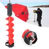 Ice Auger 8in Diameter 28in Length Electric Ice Auger Drill Bit with Floating Device for Deep Waters
