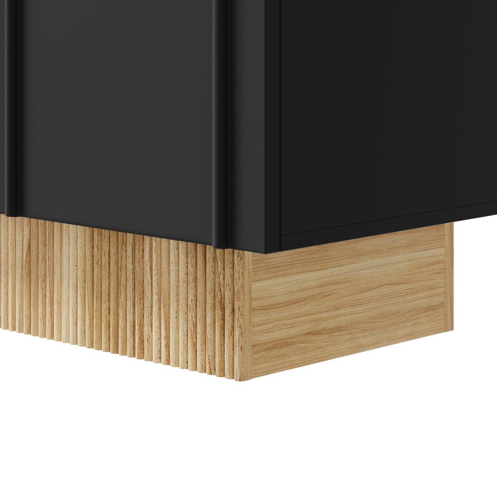 Modern sideboard cabinet with 4 doors, large storage space and clear U-shape structure, for living room & dining area, 160×75×38 c