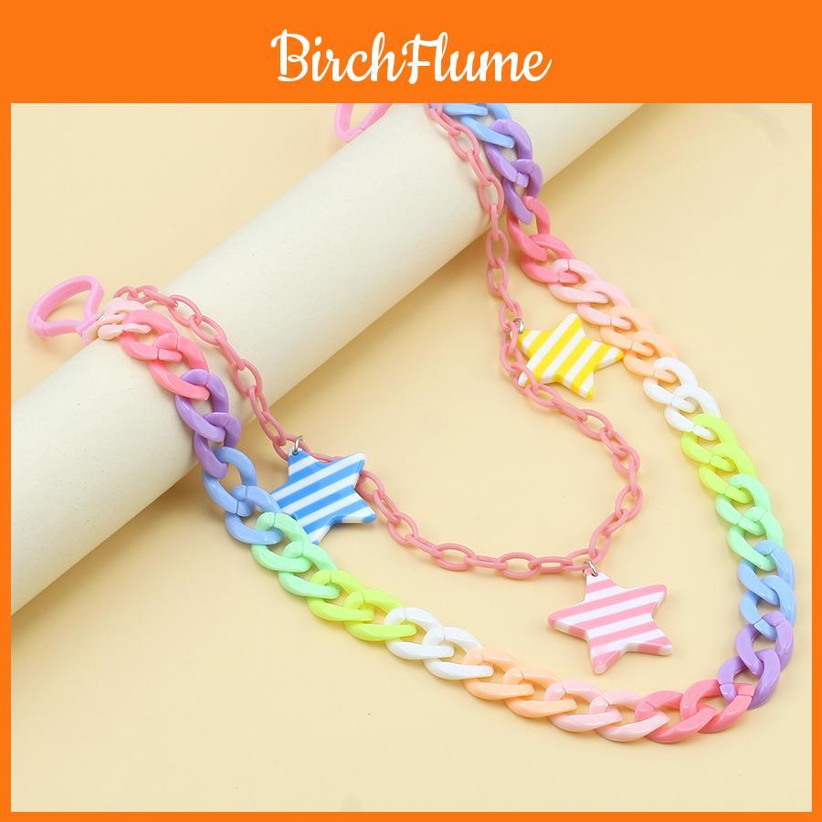 Color Acrylic Star Waist Chain For Women And Men Stylish Festival Jewelry