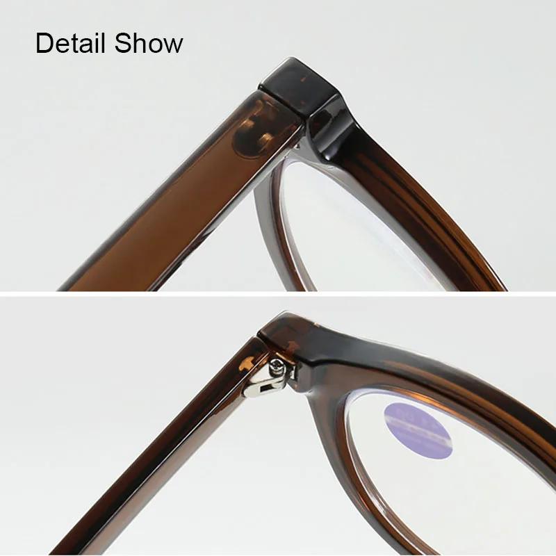 Retro Oval Women Reading Glasses Vintage Round Frame Men Far Sight Glasses Personalized Anti Blue Light Presbyopia Glasses