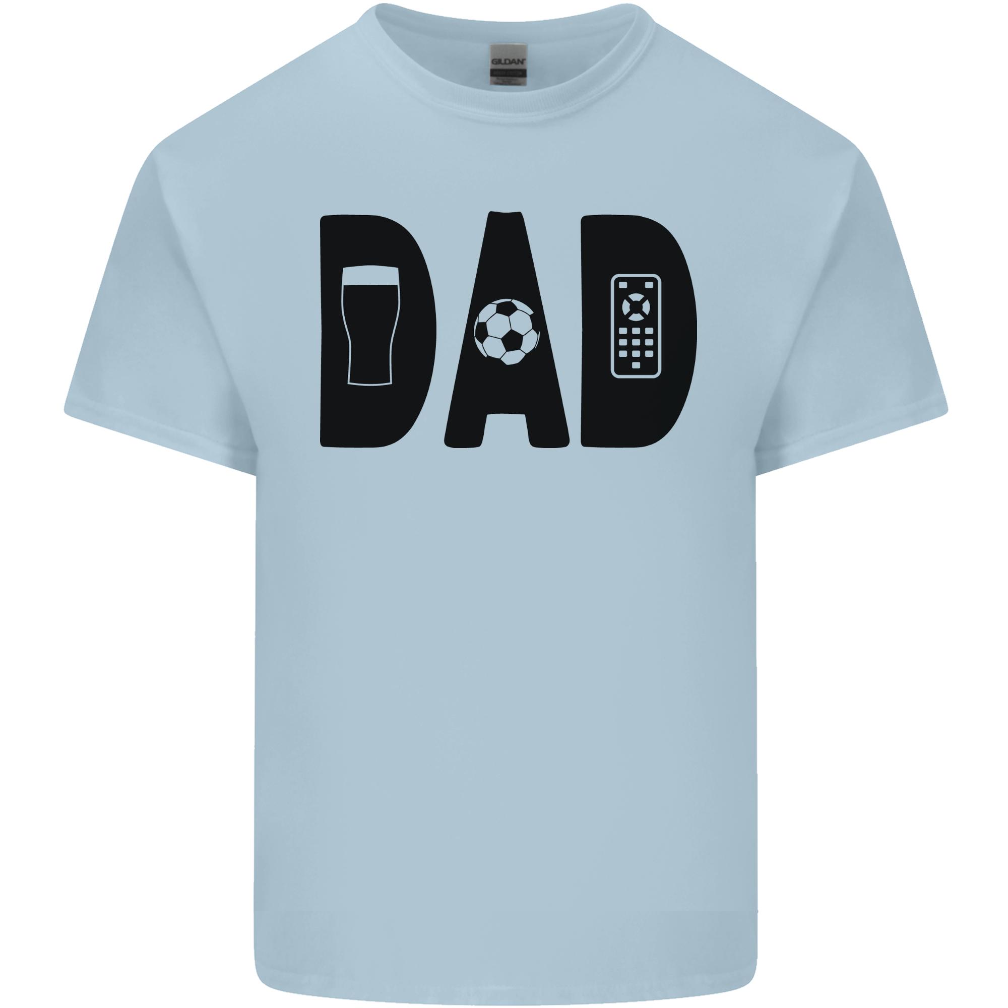 Dad Football TV Beer Funny Fathers Day Unisexs Light Cotton TShirt S