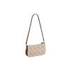 Coach Signature Canvas Shoulder Bag, Vintage Horse & Carriage Logo Classic Handbag with Gold Hardware, Women's Daily Travel CM712-B4TXF