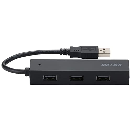 Buffalo BUFFALO USB-hub USB2.0 Busdrevet 4 porter Svart BSH4U25BK [Windows/Mac-kompatibel]