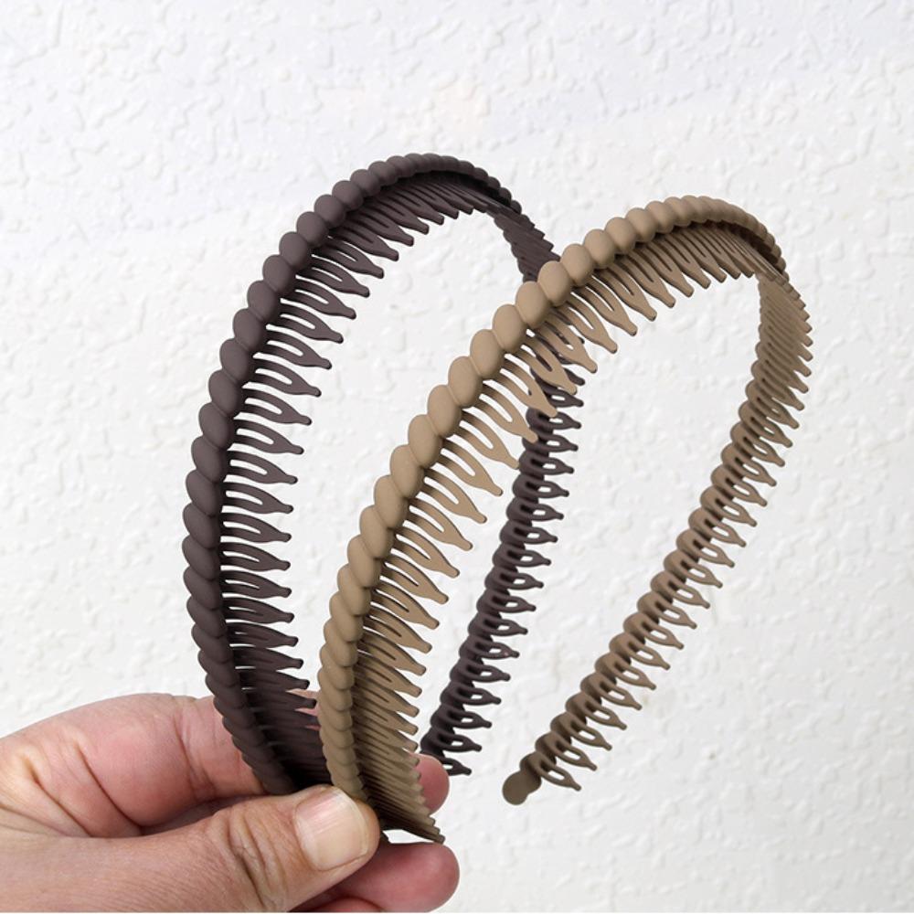 Simple Style Solid Tooth Headbands Washface Headbands  Hair Accessories Tool Unisex