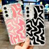 Stripe Pattern Diamond Case For Samsung Galaxy S25 Edge S23 FE S24 Ultra A56 A55 A54 A36 A35 A15 A16 A25 A53 5G Soft Phone Cover