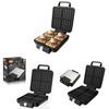 4-Scheiben Antihaft-Waffelautomat Doppelseitige Heizung Temperaturregelung Pfannkuchen Eierkuchen Backmaschine