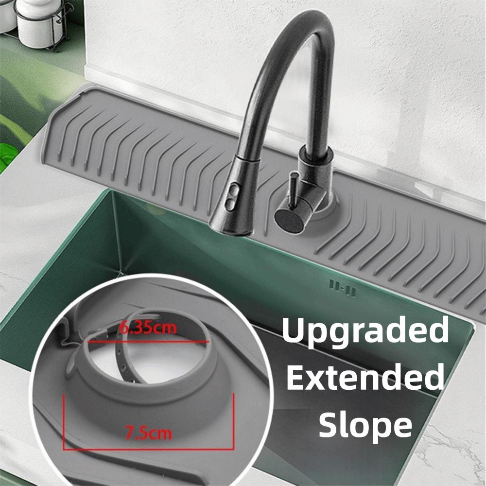 Quick Dry Faucet Splash Catcher Fast Drainage Countertop Protector Drain Rack Sink Area