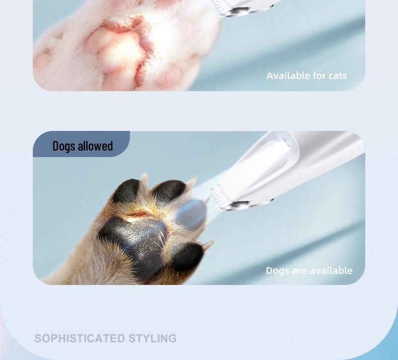 LED Pet Foot Hair Trimmer for Dogs and Cats