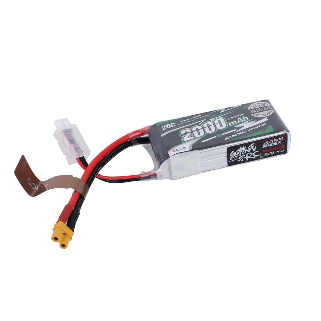 Gens ACE 7.4V 2000mAh 2S XT30 Connector 20C-7.4V-2S Li-Po Battery for RC Toys