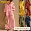 Women's Fashion Casual Autumn Winter Long Sleeve POLO Neck Pants Suits