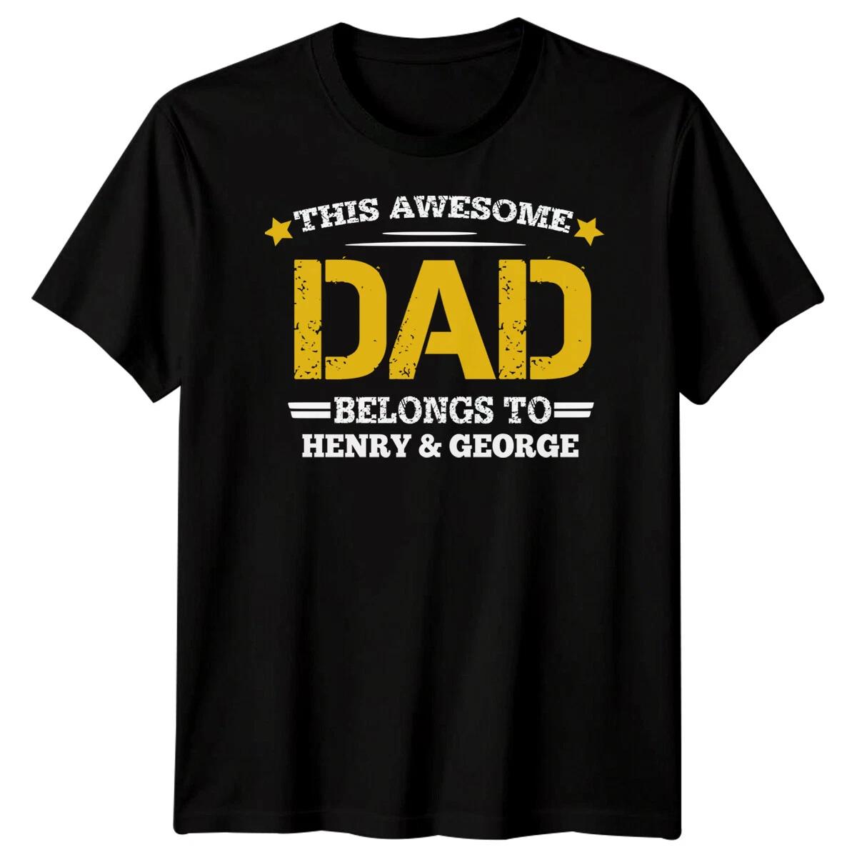 Personalised Mens This Awesome Dad Funny Fathers Day T-Shirt Tee Best Daddy #FD 4XL