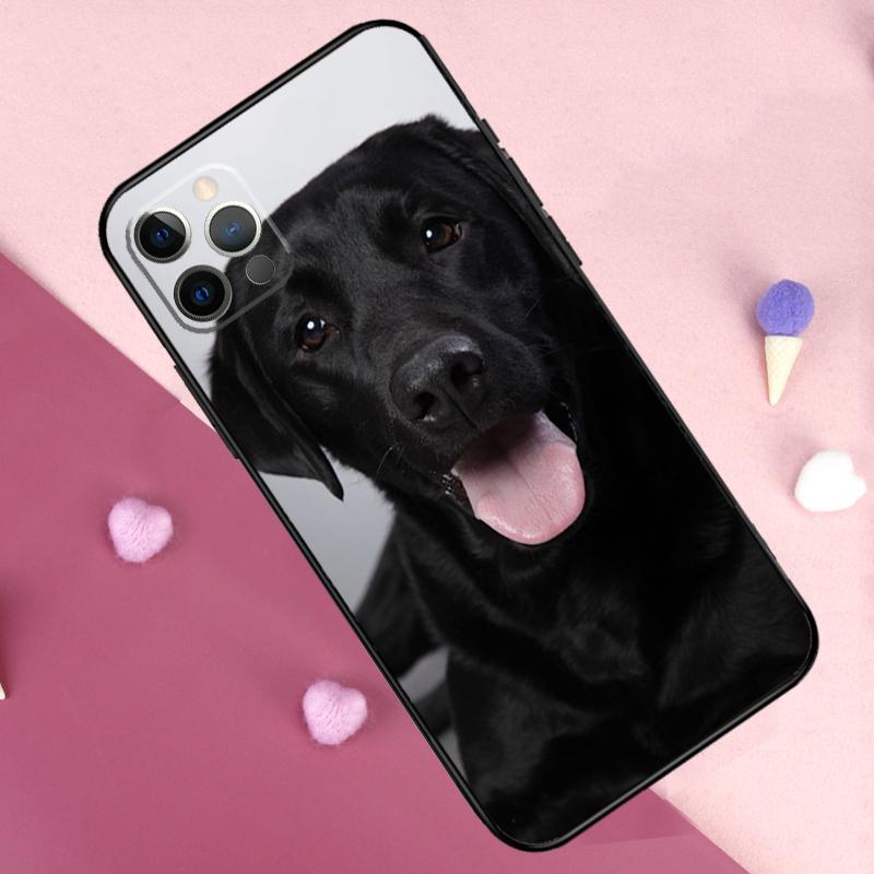 Black Labrador Dog Phone Case For iPhone 11 12 13 14 15 Pro Max Mini 14 15 Plus X XR XS Max 7 8 SE 2020 Cover