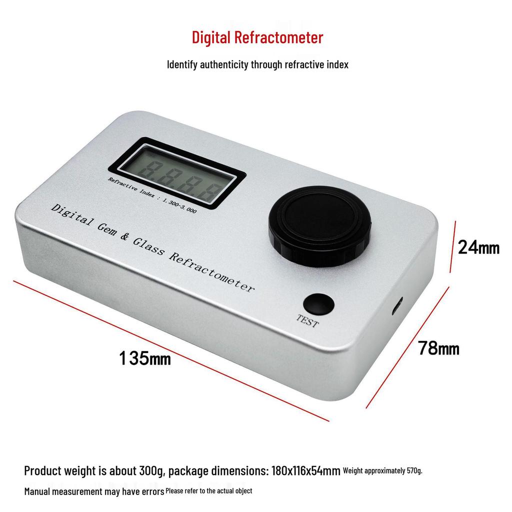 High-Precision Digital Refractometer for Gemstone and Jade Jewelry Appraisal