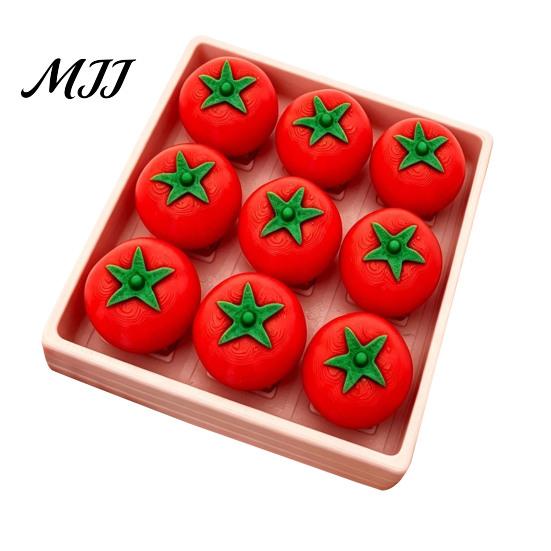 Tomato Fidget Clicker 3D Printed Fruit Vegetable Clicker, 9-in-1 Blueberry Pepper Portable Finger Stress Relief Clicky Button Toy for Relaxation