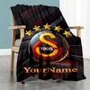 Galatasaray Customize Text Blanket Gift Personalized Blanket Ultrasoft Perfect For Couch Bed Sofa Seaside Ideal For All Seasons
