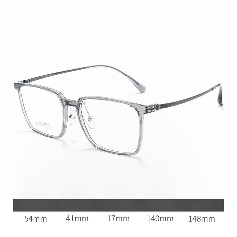 

Сверхлегкие титановые очки TR90 по рецепту, квадратные прогрессивные оптические очки для близорукости и чтения для мужчин и женщин BD6019 Single Version&1.56&None