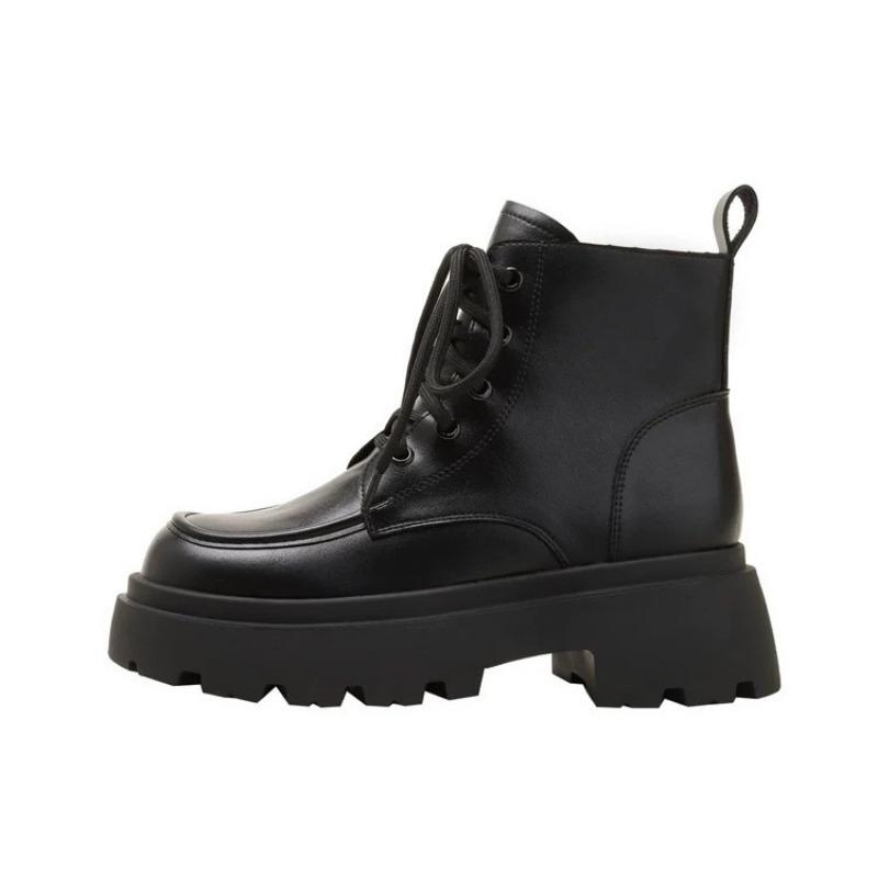 thick-soled Martin boots women's autumn new small height-increasing side zipper versatile locomotive short boots