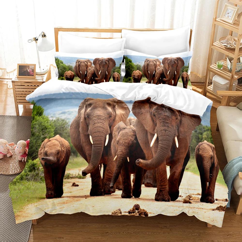 Elephant Bedding Set Winter Duvet Cover Sets Kids,twin Full Queen King Bedroom Set Home Textile Housse De Couette Duvet Cover
