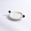 Black and White Square Round Tray