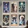 Baraja de Tarot del Gato 78 Cartas con Guía, Tarjetas de Tarot con Temática de Gato Blanco Lindo 11*6.2cm Cartas de Adivinación en Caja de Lata Portátil