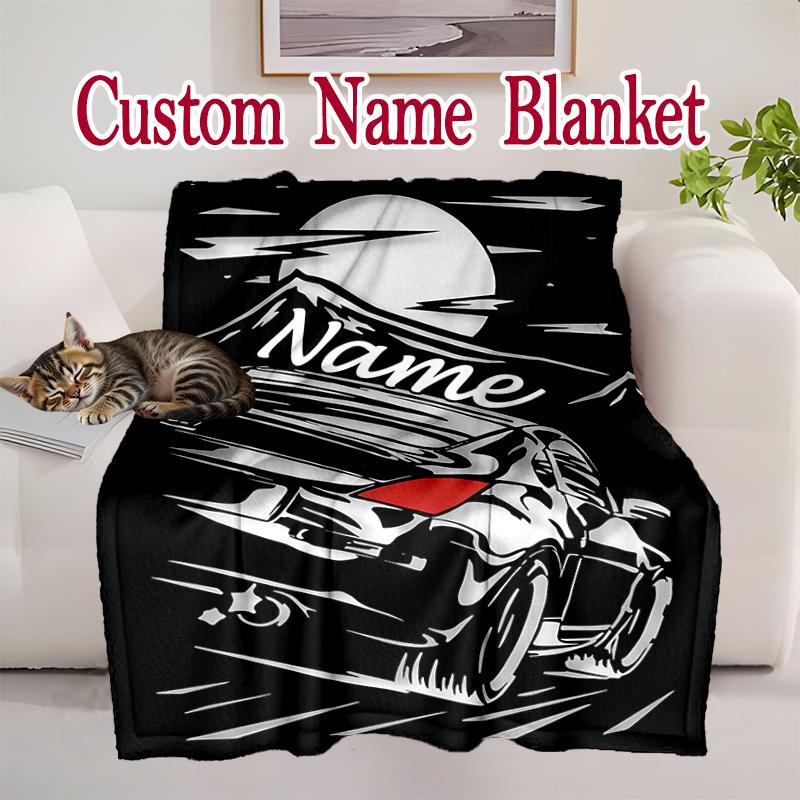 [Racing Car Enthusiast Gift Blanket] Soft Throw Blanket for Bed Sofa, Holiday Gift Blanket for Women Men Family Friend