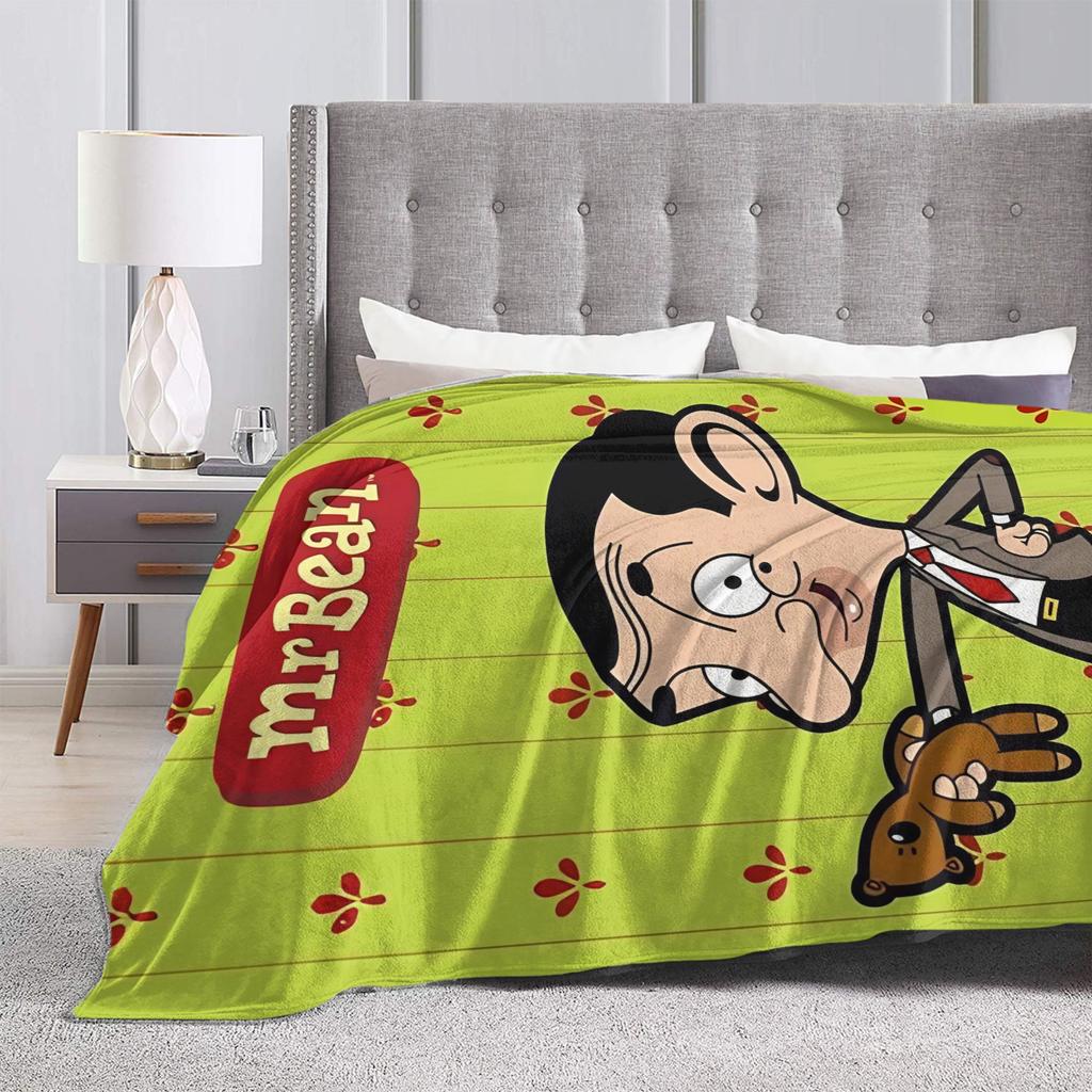 Mr Beans Warme Weiche Decken Reise Plüsch Überwurf Flauschige Außen Flannel Bettdecke Sofa Bettbezug