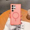 For S24 Ultra Magnetic Skin-feeling Semi-transparent Mobile Phone Case Magsafe Charging Anti-fall and Anti-wear Protective Case
