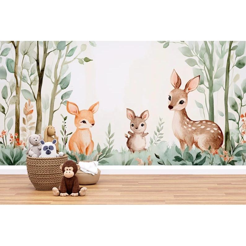 Forest animals tapestry 75x100 чёрный